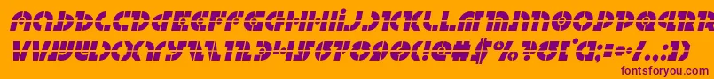 Questloklaserital Font – Purple Fonts on Orange Background