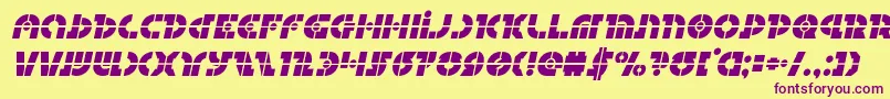 Questloklaserital Font – Purple Fonts on Yellow Background