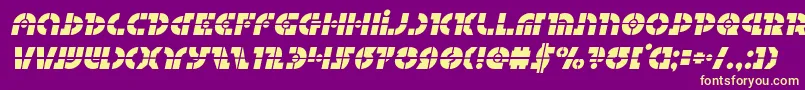 Questloklaserital Font – Yellow Fonts on Purple Background