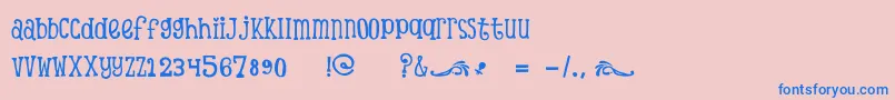 ScTinasBabyShowerDemo-Schriftart – Blaue Schriften auf rosa Hintergrund