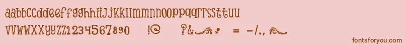 ScTinasBabyShowerDemo Font – Brown Fonts on Pink Background