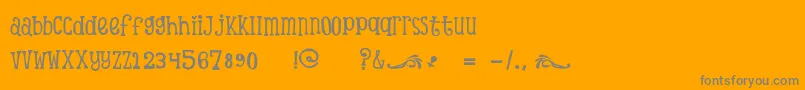 ScTinasBabyShowerDemo-Schriftart – Graue Schriften auf orangefarbenem Hintergrund