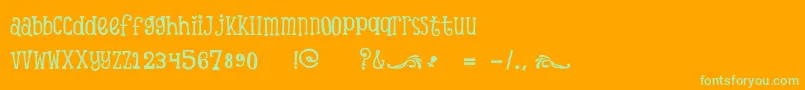 ScTinasBabyShowerDemo Font – Green Fonts on Orange Background