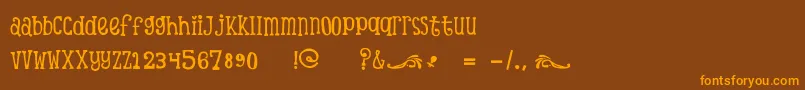 ScTinasBabyShowerDemo Font – Orange Fonts on Brown Background