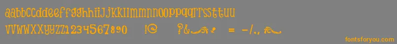 ScTinasBabyShowerDemo Font – Orange Fonts on Gray Background