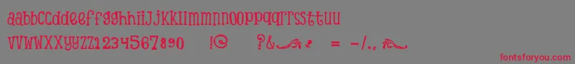 フォントScTinasBabyShowerDemo – 赤い文字の灰色の背景