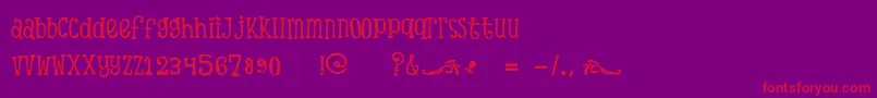 ScTinasBabyShowerDemo Font – Red Fonts on Purple Background