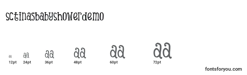 Größen der Schriftart ScTinasBabyShowerDemo (106752)