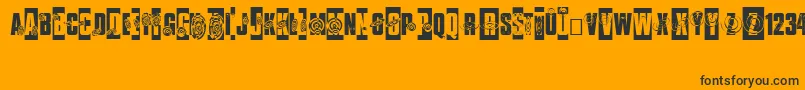 ISeeSpiralsEverywhere Font – Black Fonts on Orange Background