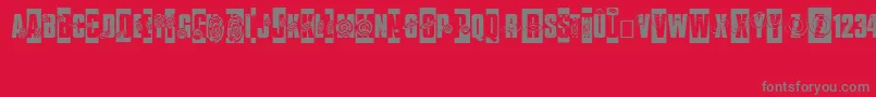 ISeeSpiralsEverywhere Font – Gray Fonts on Red Background