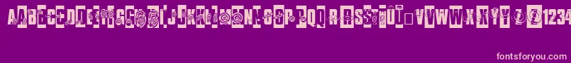 ISeeSpiralsEverywhere Font – Pink Fonts on Purple Background