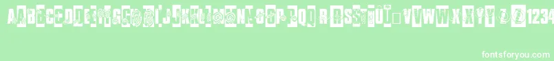 ISeeSpiralsEverywhere Font – White Fonts on Green Background