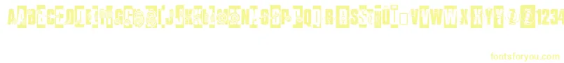 ISeeSpiralsEverywhere Font – Yellow Fonts on White Background