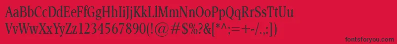 EsperantoCond Font – Black Fonts on Red Background