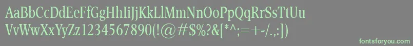 フォントEsperantoCond – 灰色の背景に緑のフォント