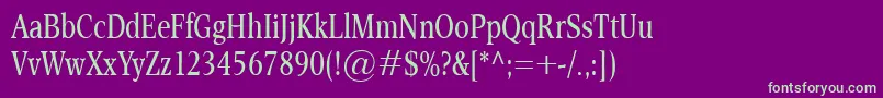EsperantoCond Font – Green Fonts on Purple Background