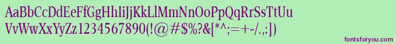 EsperantoCond Font – Purple Fonts on Green Background