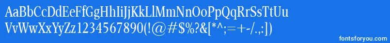 EsperantoCond Font – White Fonts on Blue Background