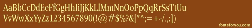 EsperantoCond Font – Yellow Fonts on Brown Background