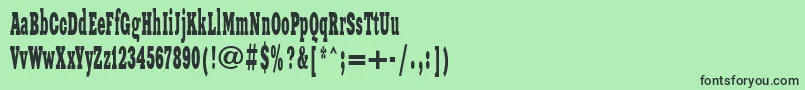 フォントXnw – 緑の背景に黒い文字