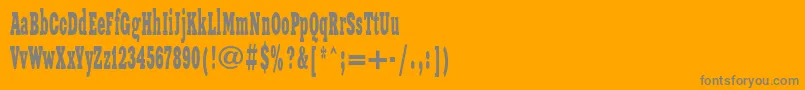 Xnw Font – Gray Fonts on Orange Background
