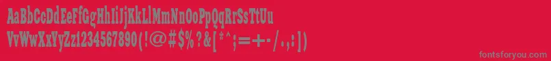 Xnw Font – Gray Fonts on Red Background