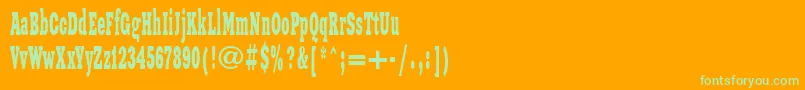 Xnw Font – Green Fonts on Orange Background