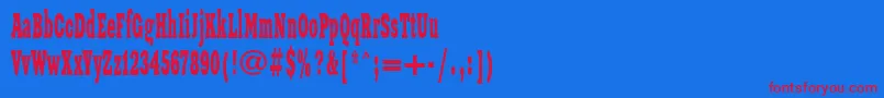 Xnw Font – Red Fonts on Blue Background
