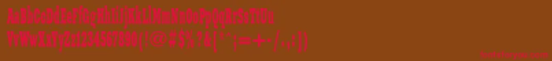Xnw Font – Red Fonts on Brown Background