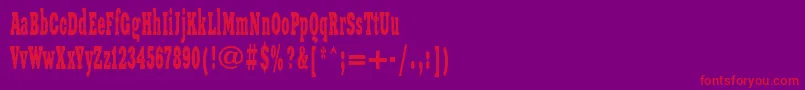 Xnw Font – Red Fonts on Purple Background