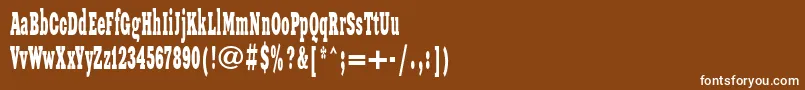 Xnw Font – White Fonts on Brown Background
