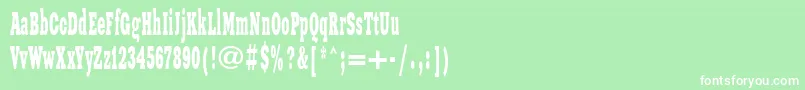 Xnw Font – White Fonts on Green Background