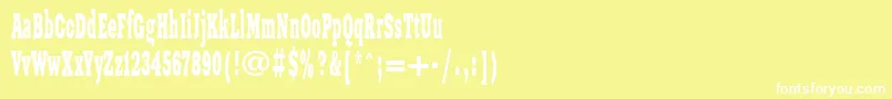 Xnw Font – White Fonts on Yellow Background