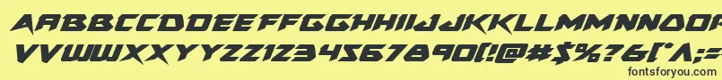 Skirmisherexpandital Font – Black Fonts on Yellow Background