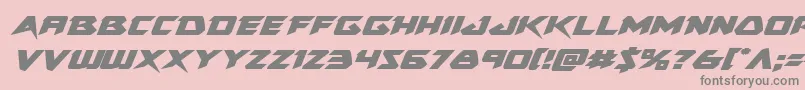 Skirmisherexpandital Font – Gray Fonts on Pink Background