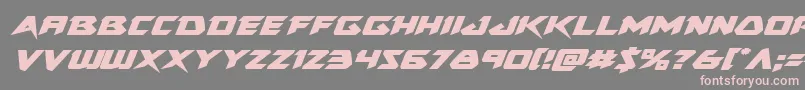 Skirmisherexpandital Font – Pink Fonts on Gray Background