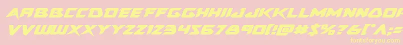 Skirmisherexpandital Font – Yellow Fonts on Pink Background