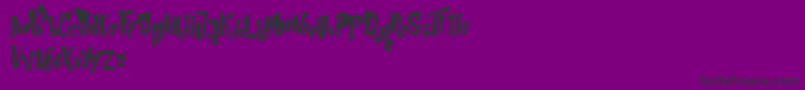Шрифт NepternHarbourFree – чёрные шрифты на фиолетовом фоне