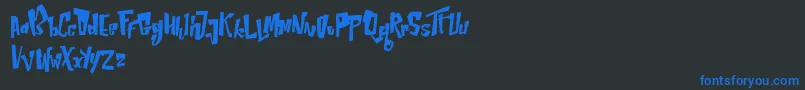 NepternHarbourFree-Schriftart – Blaue Schriften auf schwarzem Hintergrund