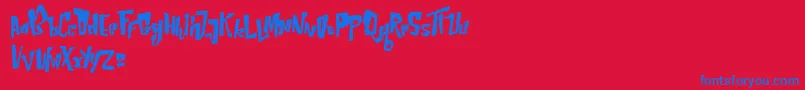 NepternHarbourFree Font – Blue Fonts on Red Background