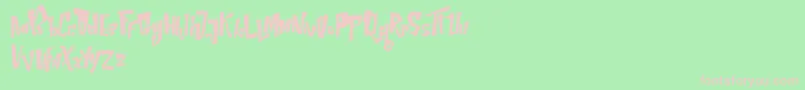 NepternHarbourFree Font – Pink Fonts on Green Background