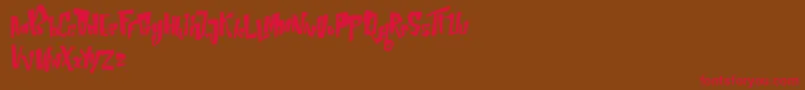 NepternHarbourFree Font – Red Fonts on Brown Background
