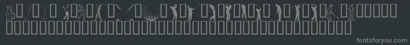 HoleInOne-Schriftart – Graue Schriften auf schwarzem Hintergrund