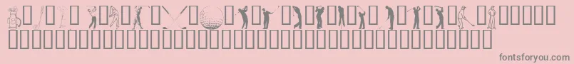 フォントHoleInOne – ピンクの背景に灰色の文字