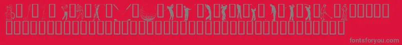 HoleInOne Font – Gray Fonts on Red Background