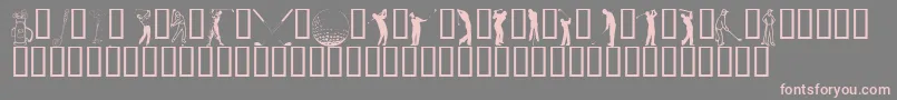 HoleInOne-Schriftart – Rosa Schriften auf grauem Hintergrund