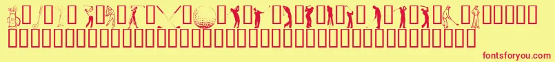 HoleInOne Font – Red Fonts on Yellow Background