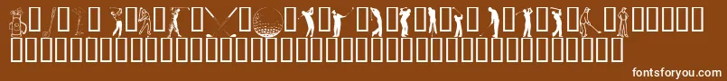 fuente HoleInOne – Fuentes Blancas Sobre Fondo Marrón