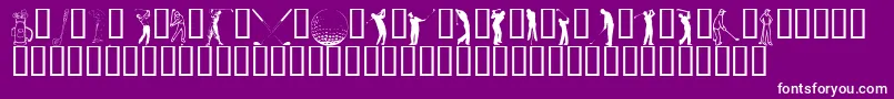 HoleInOne Font – White Fonts on Purple Background