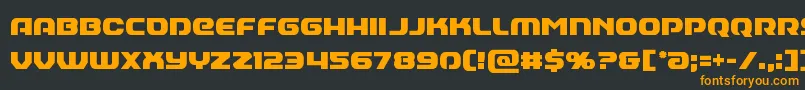 Шрифт Annapoliscond – оранжевые шрифты на чёрном фоне